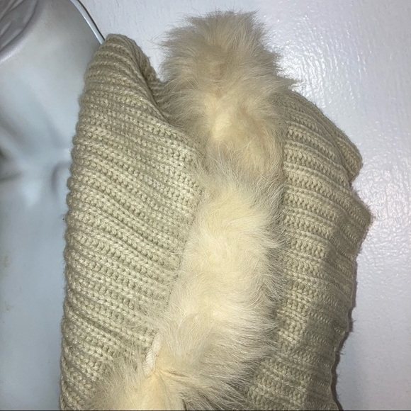 Sisters Faux Fur Sweater Knit Boho Vest S Tan - Picture 5 of 9